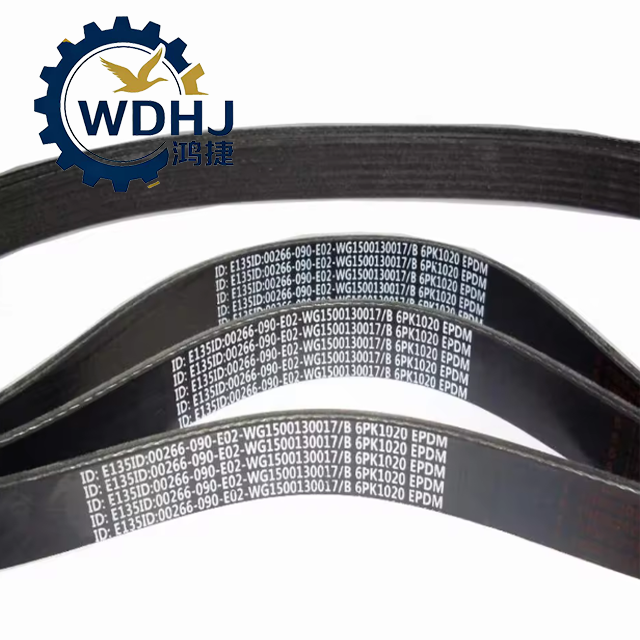 Premium 10PK1267 VG1246060088 VG1246060080 AZ1246060088 VG2600020258 Fan Belt for Shacman Foton FAW Heavy Truck Spare Parts